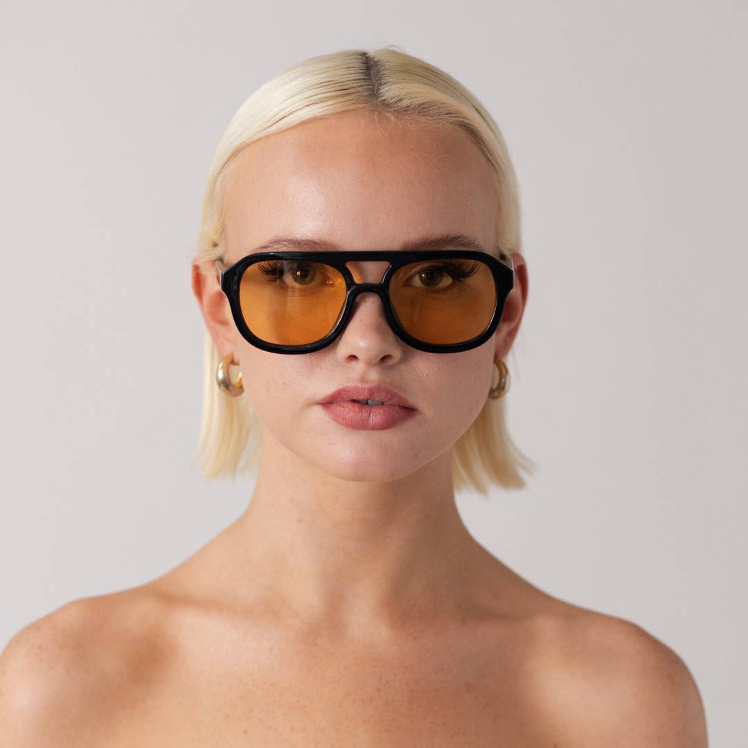 Olivia Sunglasses Black/Orange