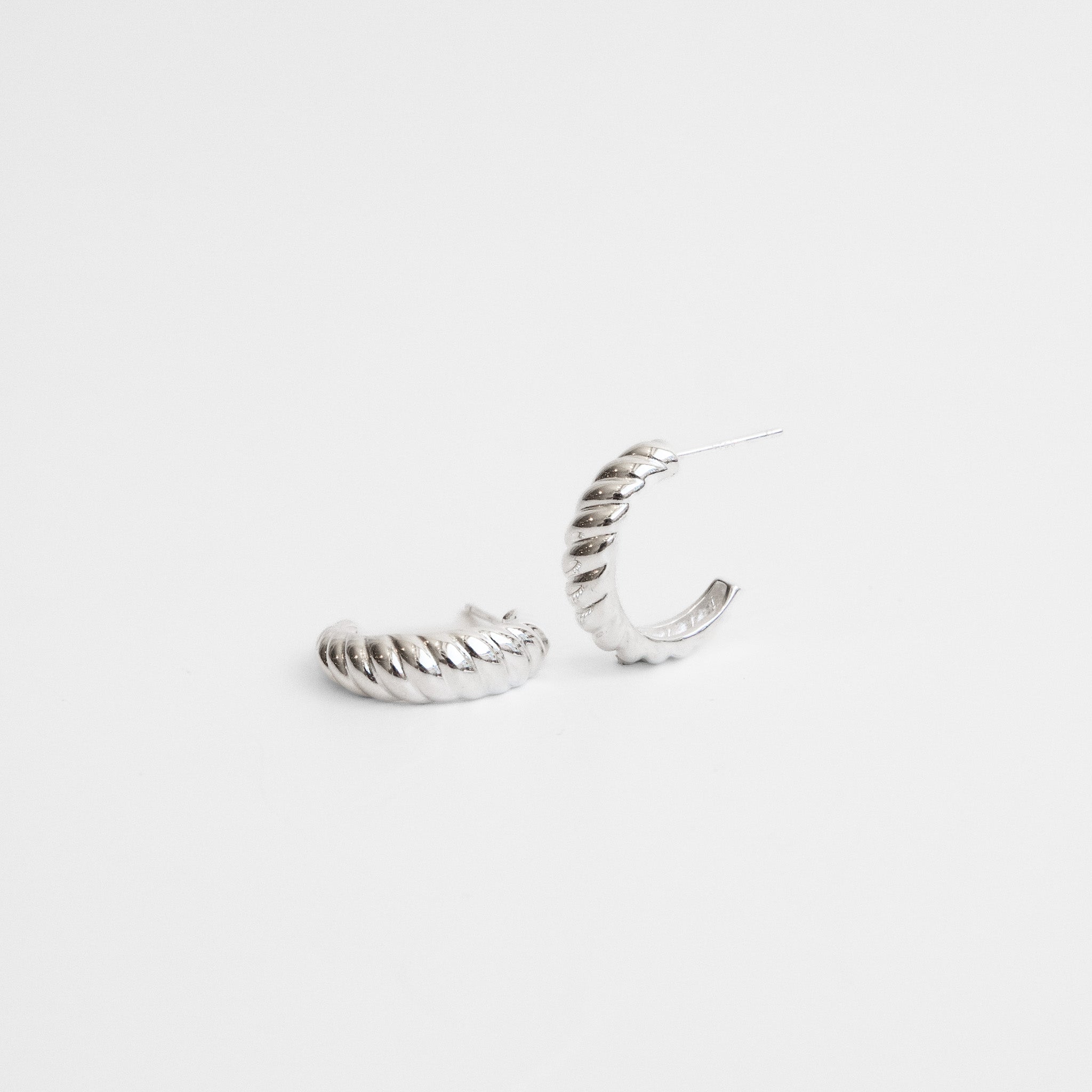 Croissant Hoops Silver