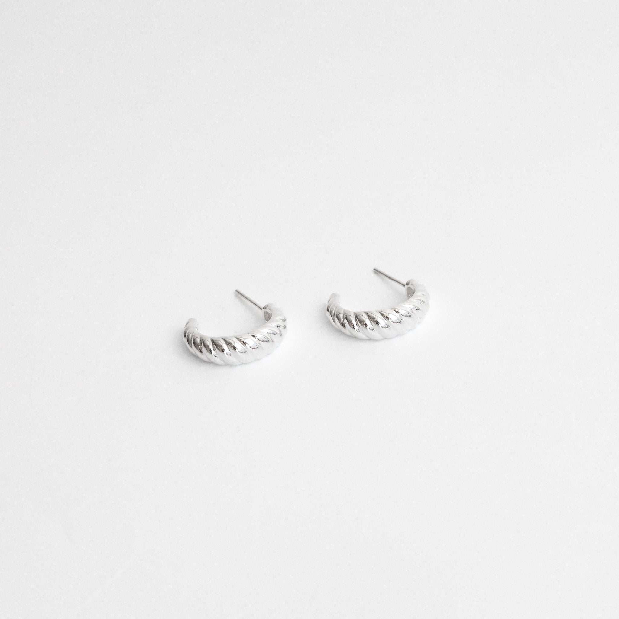 Croissant Hoops Silver