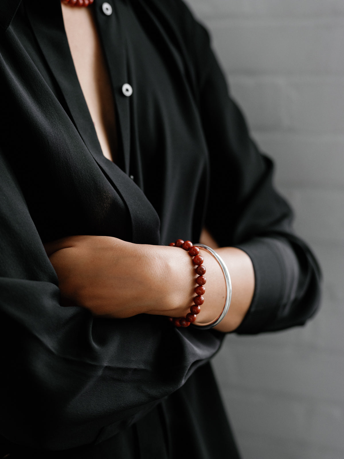 Grande Boule Bracelet Red Jasper