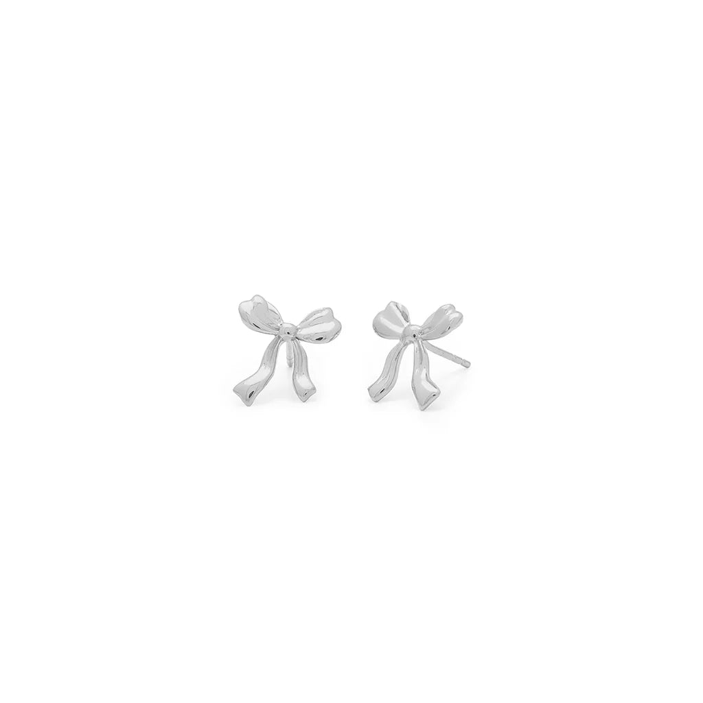 Bow Petite Earrings Silver