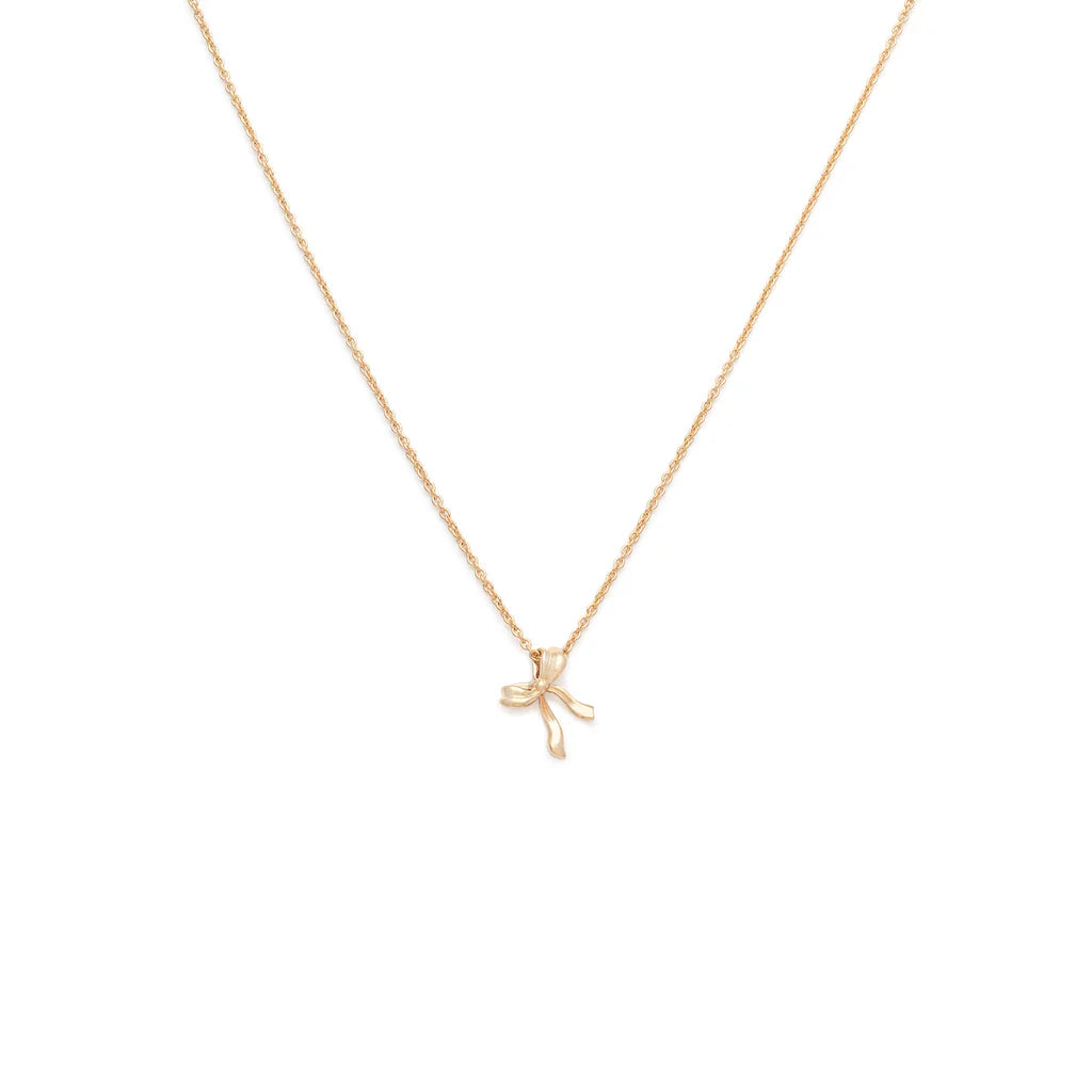 Bow Necklace Gold