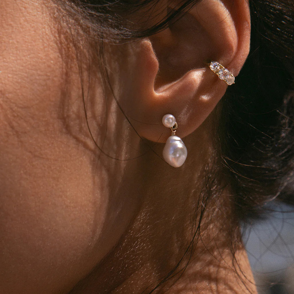 Circa Ear Cuff White Topaz