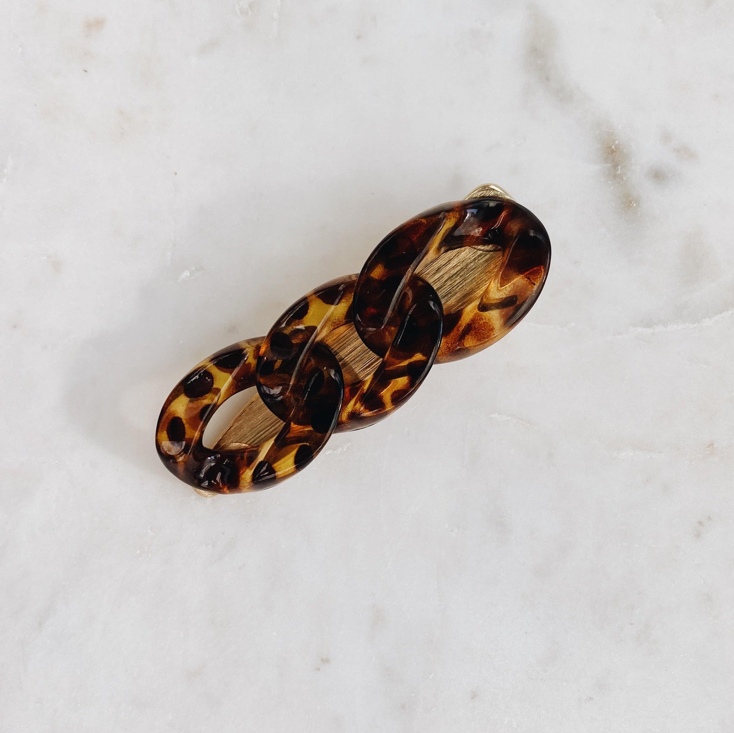 `Maya Hair Clip Yellow Tortoise