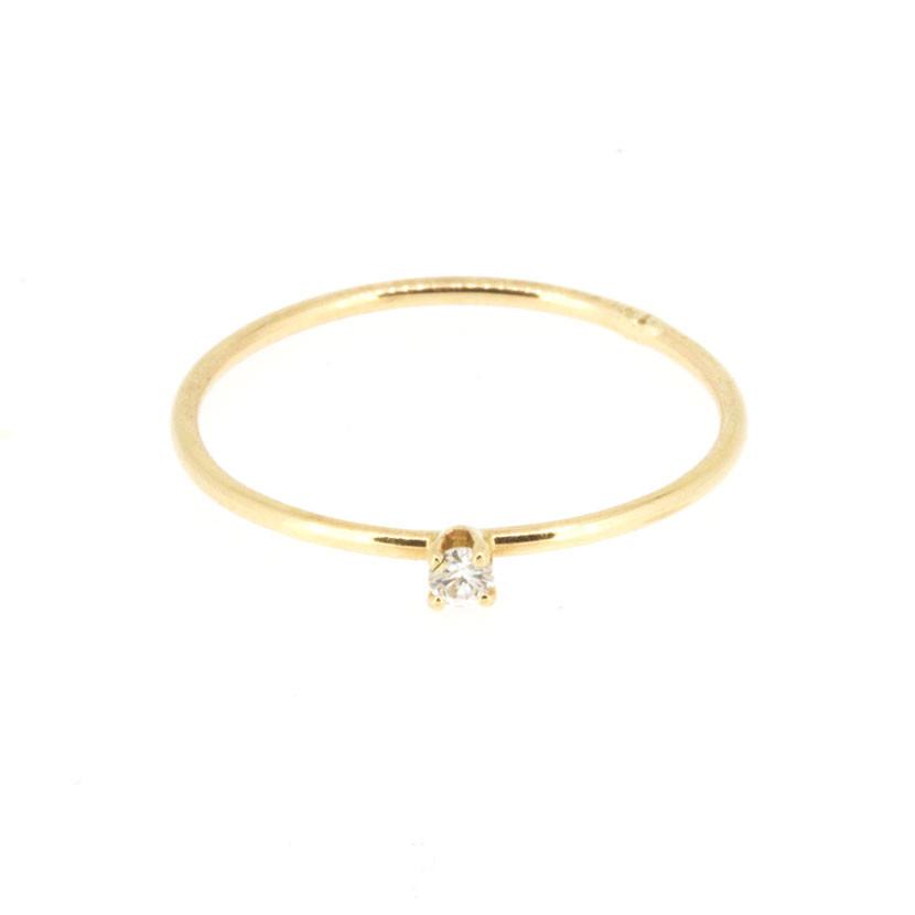 Baby Foot Design 14k Yellow Gold Diamond ring R1917 - Anzor Jewelry