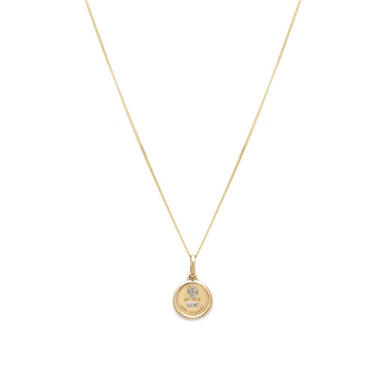 14K Love Token Necklace Round