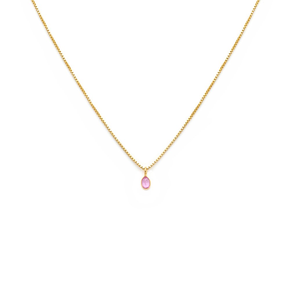 Sofia Slice Necklace Pink Sapphire