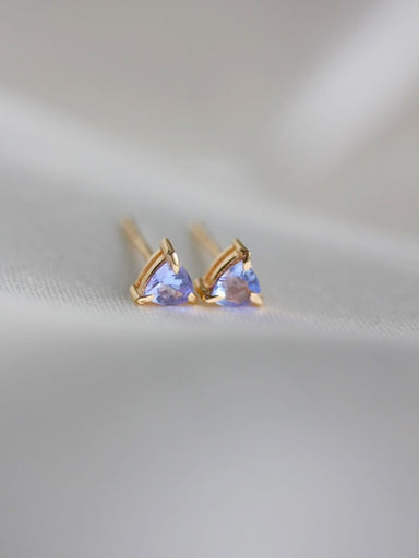 Tanzanite Trillion Studs