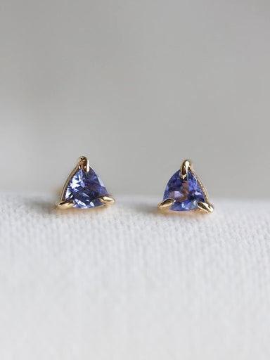 Tanzanite Trillion Studs